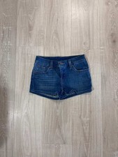 levi  s 501 cutoff denim shorts in a medium blue wash