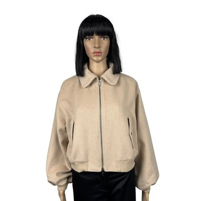 Aligne Konnie Wool Bomber Jacket Collared size UK14