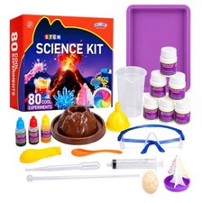 Science Kit for Kids Ages 6-10 80 Experiments STEM Educational Activity Volcano