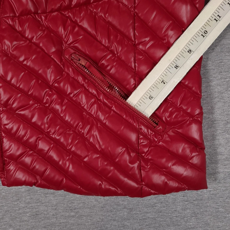 Talbots Vest Womens Large Red Down Puffer Quilted Zip Front Lightweight - Image 3 of 4