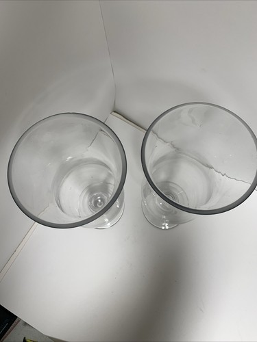 Hurricane Clear Glass Vase Classic Base - 15.5” Set of 2 - Picture 7 of 7