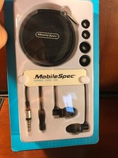 MOBILESPEC STEREO METAL EARBUDS WITH IN-LINE MIC BLACK w/ Case MBS10131