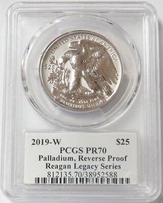 2019 W PALLADIUM 1oz REAGAN LEGACY SIGNED $25 AMERICAN EAGLE PCGS