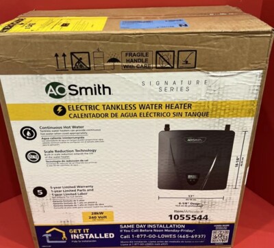 Smith R4LR-280E- 28kw/240V Signature Electric Tankless Water  Heater-1055544 671657063962|