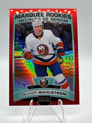 2019-20 O-Pee-Chee Platinum Red Prism #176 Marquee Rookies Oliver Wahlstrom /199