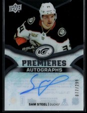 2018-19 UD Ice Premieres Autograph #IPA-SS Sam Steel RC 077/299