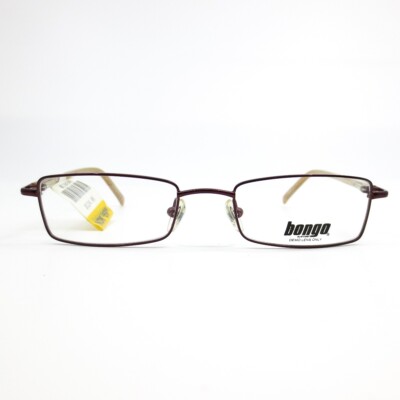 Bongo B WYOMIE BU Eyeglasses Frames Brown Red Rectangular Full Rim 47-18-135