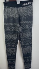 Nike Pro Womens Black & Grey Athletic Leggings Size Small