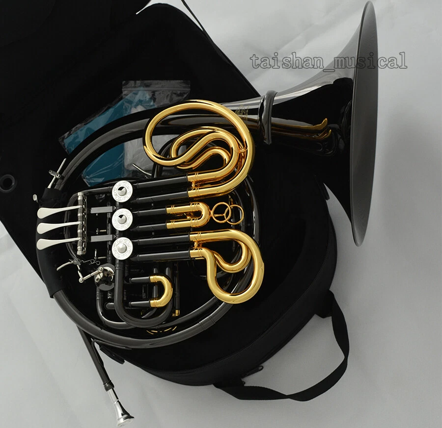 Black nickel 24K Gold USA WEIBSTER Double French Horn Detached