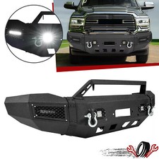Front Bumper W Winch Plate Led Lights D-rings For Dodge Ram 2500 3500 2019-2023