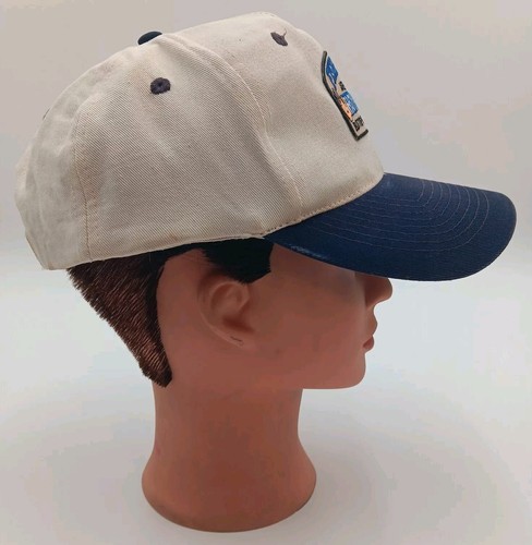 White Blue Snapback Hat. Fisherman Are Born Honest Vintage But they Get Over It" - Picture 2 of 8