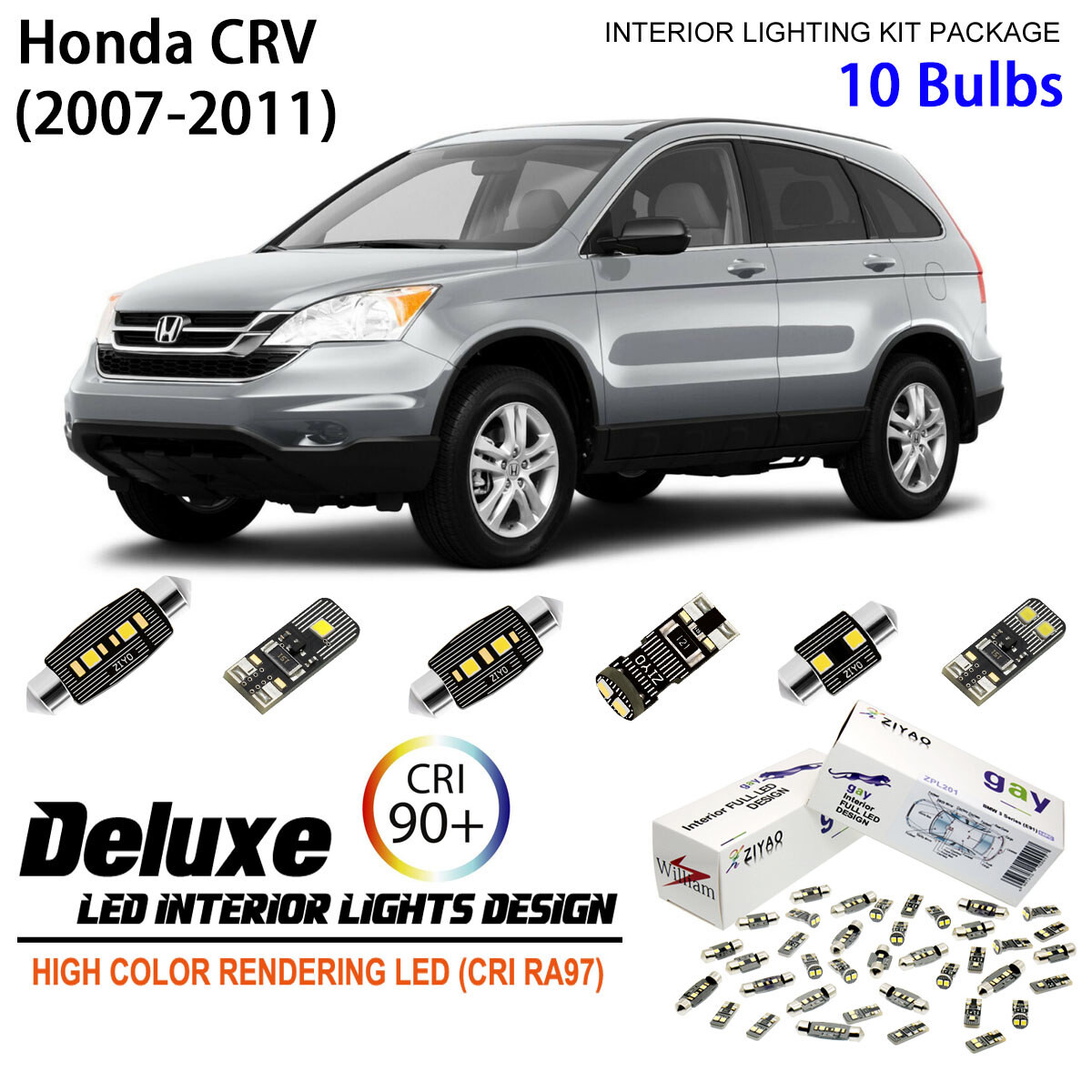 LED Interior Light Kit for Honda CR-V CRV 2007-2011 Dome Light