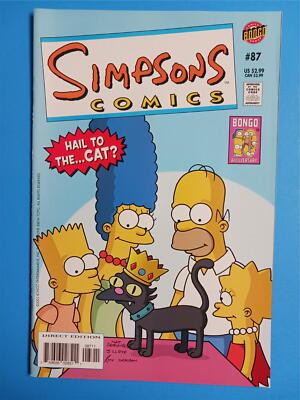 SIMPSONS COMICS # 87 ~ Snake Chief Wiggum Mayor Quimby Cat Lisa Bart ~ Bongo