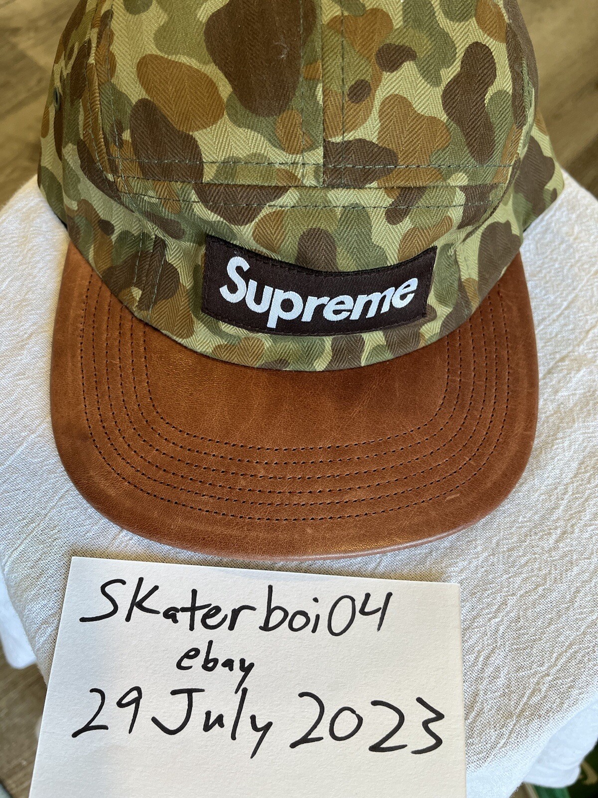 Supreme Camp Cap herringbone ぎす Khaki