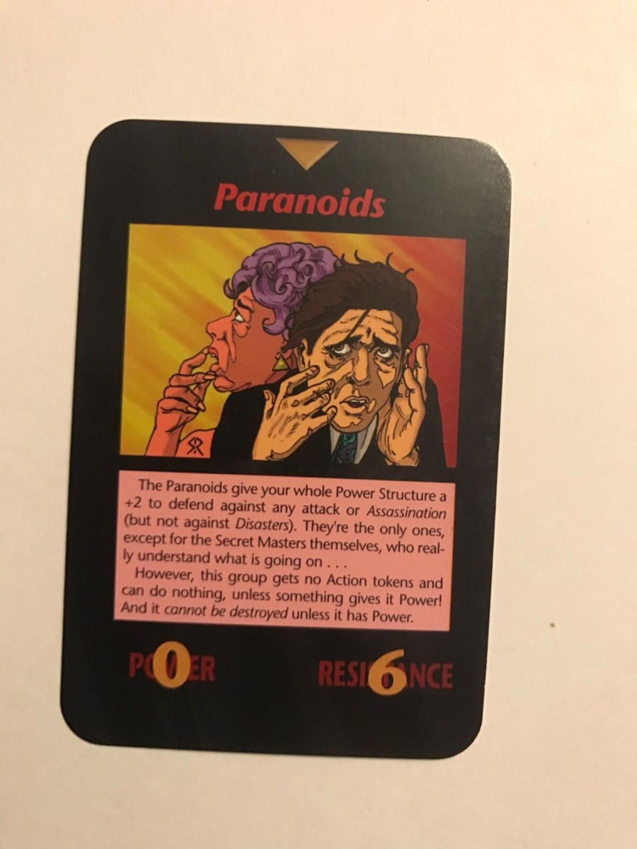 PARANOIDS : Illuminati INWO CCG Group card, One With All Edition
