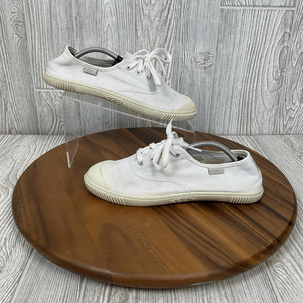 Sneakers Keen donna taglia 9 EU 39 5 bianche slip on vulcanizzate allacciate escursionismo