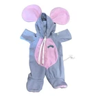 Vintage 1984 Cabbage Patch Kids CPK MOUSE Costume Pajama PJ Outfit Gray