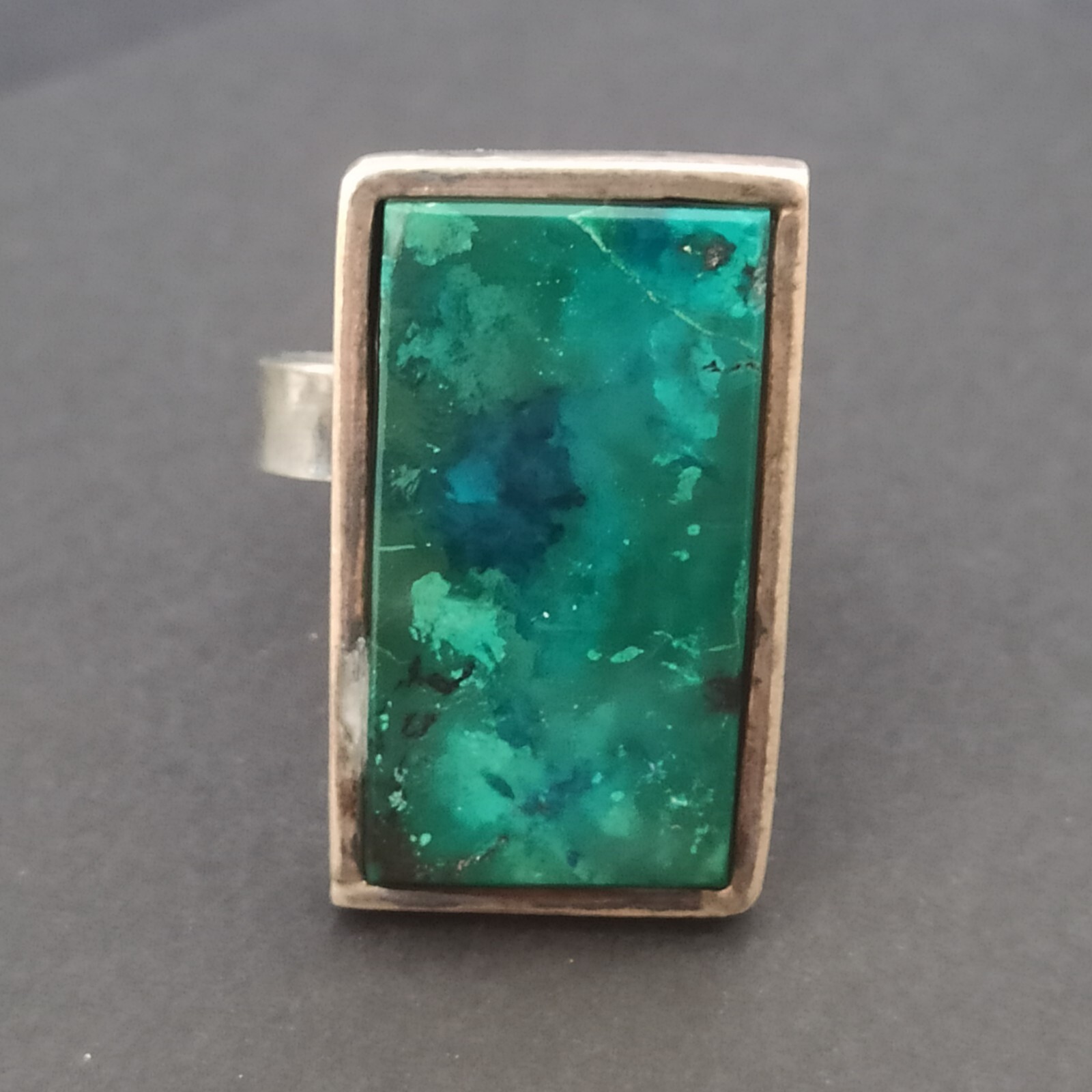 Vintage Eilat Ring Long Rectangle Silver King Sol… - image 17