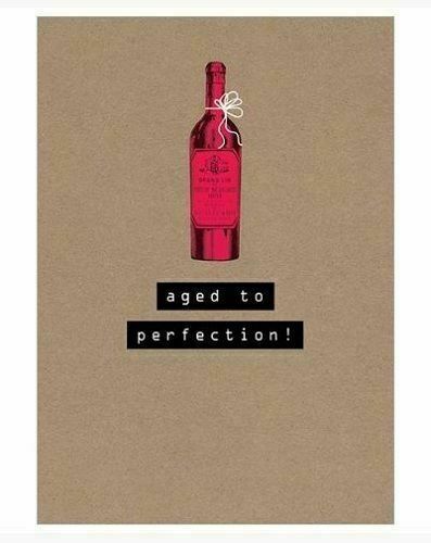 Aged to perfection red wine funny card Birthday