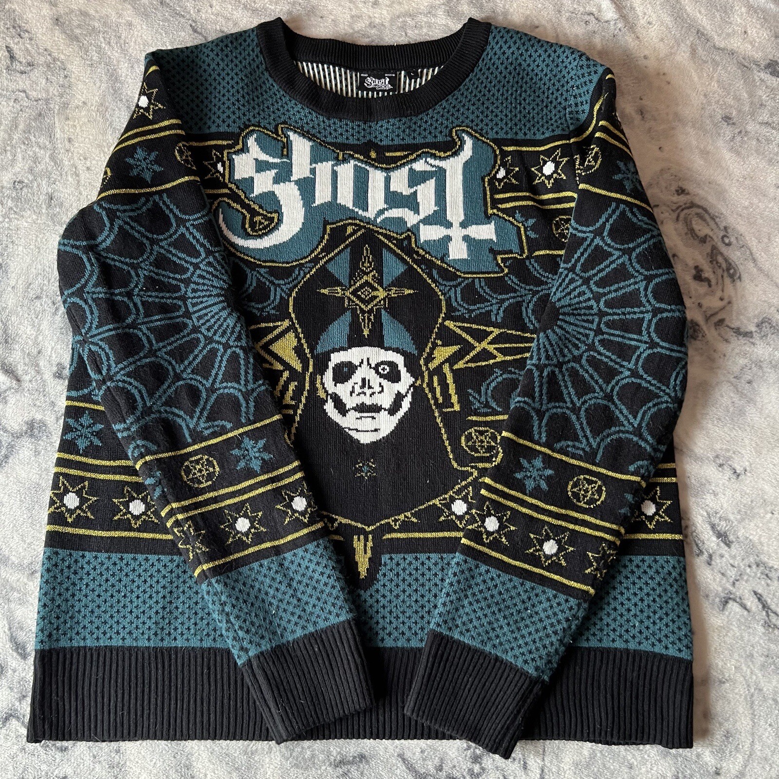 EMP GHOST Signature Collection Band Christmas Xmas Knit Jumper Sweater