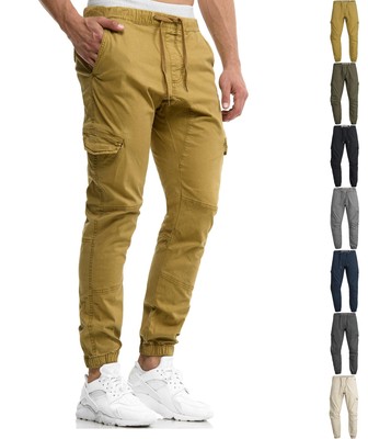 Indicode Herren Cargohose Levy-Stoffhose Männer Freizeithose Pants Lange Hose