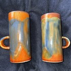 Caffe D'Vita Espresso Cappuccino Latte Tall Mugs Cups Taiwan (Rare) SET OF TWO — photo 1