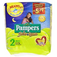 Pampers Sole E Luna Pannolini Per Bambini 2 Mini 3-6KG 21PZ