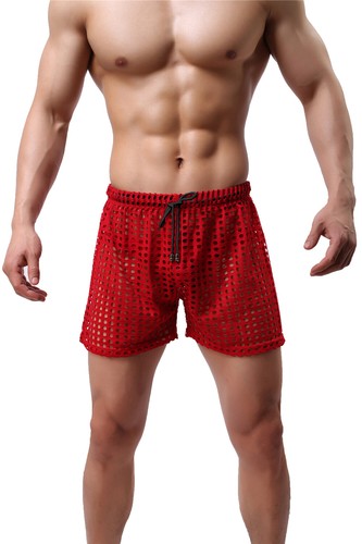 Para hombres Sexy Malla Boxer Pantalones Cortos Deporte Gimnasio Fitness Calzoncillos Transparentes Traje de baño - Imagen 23 de 97