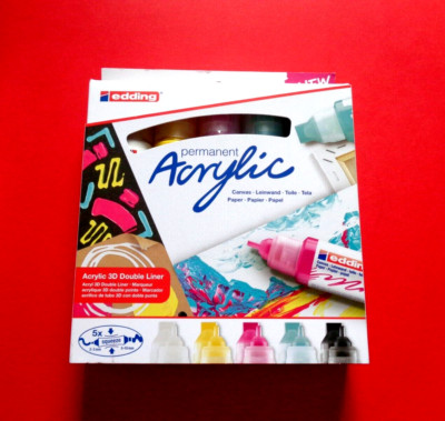 Edding 5400 3D Acrylic Double Liner  2-3mm 5-10mm 5er Set