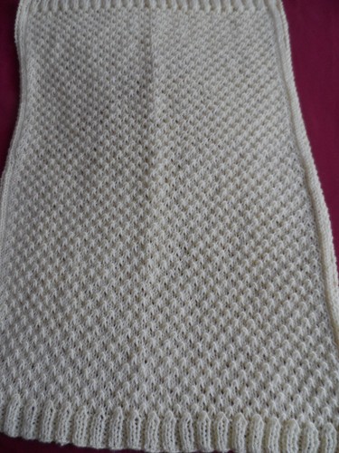 JOB LOT OF 6 LOVELY NEW HAND KNITTED BABY BLANKETS ASST: COLOURS - Picture 4 of 10