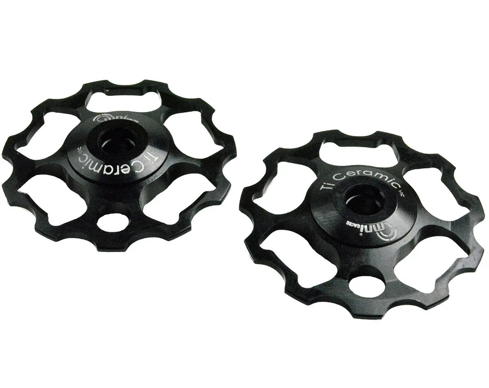 OMNI Racer Ti Ceramic Derailleur Pulleys 11 speed Dura Ace Ultegra XTR: BLACK - Image 2 of 4