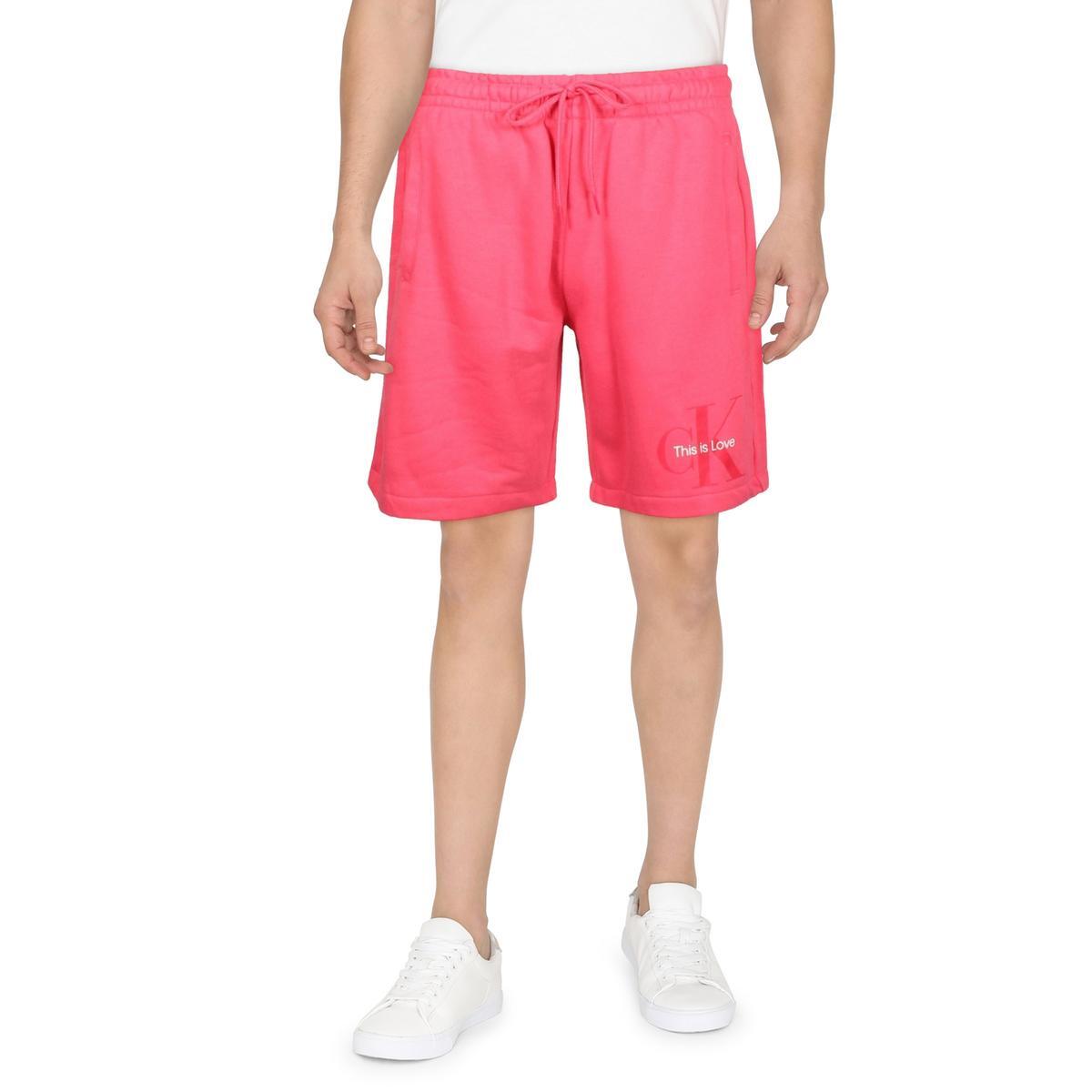 Мужские повседневные шорты Calvin Klein из мягкого эластичного материала с завязками розового цвета M BHFO 3936 4090₽