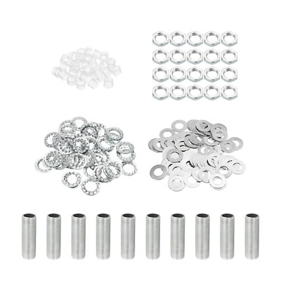 #ad #ad M10 Thread 1.18quot; Lamp Pipe Kit Nuts Washers Fasteners Assortment Hardware $14.57