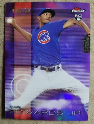 Carl Edwards Jr. 2016 Topps Finest RC #21 Purple Refractor #49/250