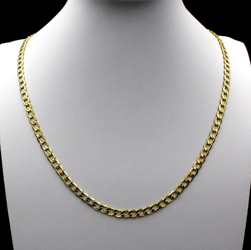 10KT Yellow Gold Curb Cuban Link Chain Necklace 2.5MM 16''18" 20 "22" 24"26