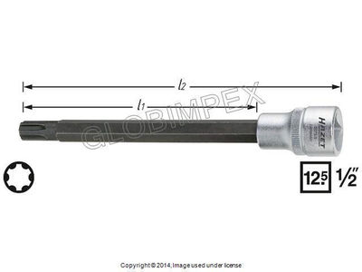 Cylinder Head Bolt Socket - Polydrive - 1/2'' Drive - 6 Point HAZET +WARRANTY