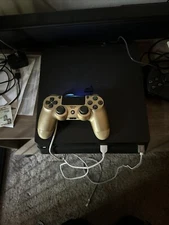 ps4 slim 500gb with Gold controller And Cords