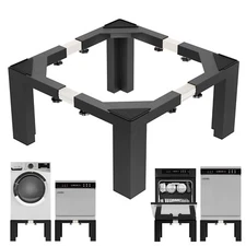 Heavy-Duty Laundry Pedestal, Washer Dryer Base with Full Size Adjustable Width