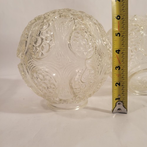 Vintage MCM glass double Light Globe pendant lights Retro READ DESCRIPTION - Picture 13 of 13