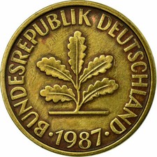 #722759 M&uuml;nze, Bundesrepublik Deutschland, 10 Pfennig, 1987, Stuttgart, SS, Br