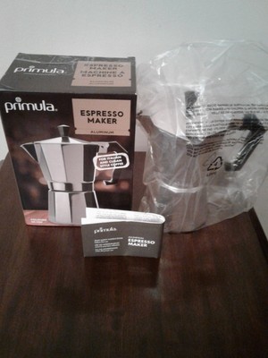 PRIMULA ALUMINUM EXPRESSO MAKER WITH SILICONE HANDLE 6 CUP