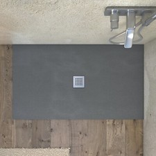 Piatto doccia marmo resina 70 80 90 100 120 140 160 180 Antracite effetto pietra