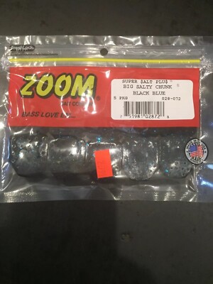Zoom Big Salty Chunk3 1/4  5pkg Black Blue