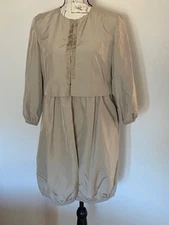Joan Vaas Women Beige Trench Size Medium