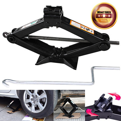 Hand Screw Scissor Lift Jack Universal 4400 LB 2T Capacity Car