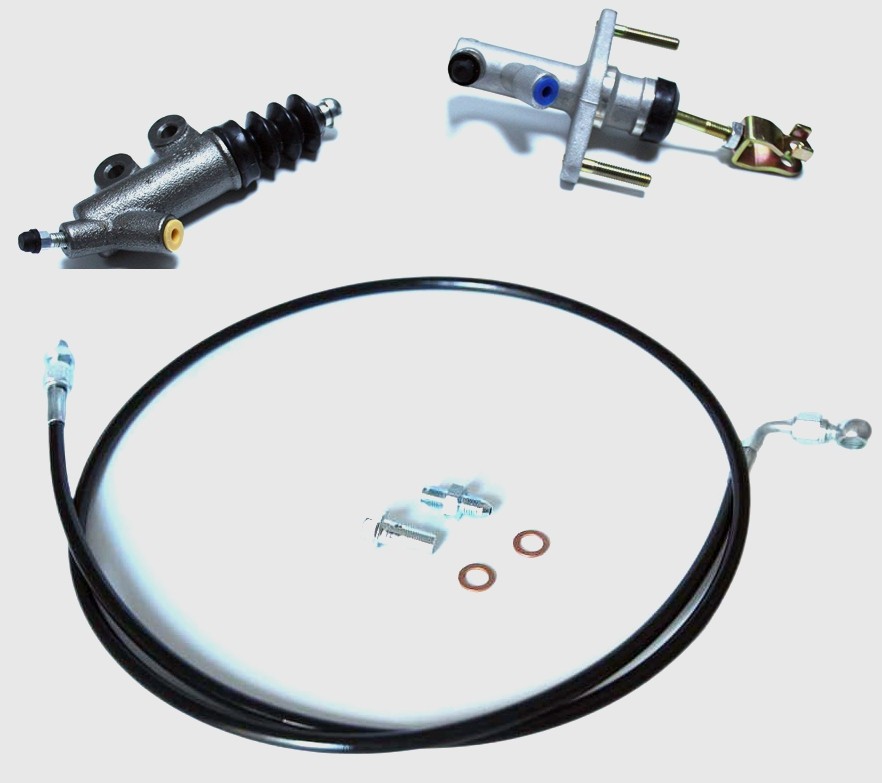 Clutch Slave & Master Cylinder &Line Kit Fit 1999-00 Honda Civic B16 A2 VTEC