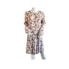 Forever 21 Pleated Floral Midi Dress Size Large Juniors