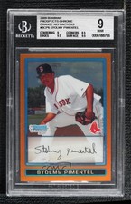 2009 Bowman Chrome Prospects Orange Refractor 17/25 Stolmy Pimentel BGS 9 0o1
