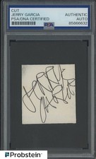 Jerry Garcia GRATEFUL DEAD Signed Autograph Auto Cut Page Slab PSA