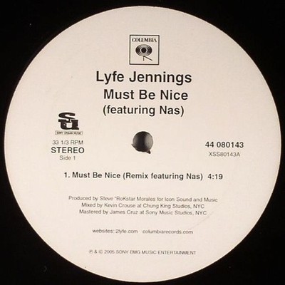 Lyfe Jennings - Must Be Nice, 12'', (Vinyl)